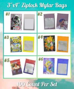 Smell Proof Mylar Bags, Storage Baggies, 3"x4" Reusable Bags