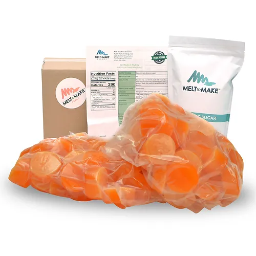 Peach - 10kg Case - Melt-to-Make Gelatin Gummy Pucks